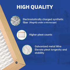 FLEXFILTER MERV 13 Air Filter 20x25x5 – 2 Pack | Cleaner, Healthier Air for Your Home