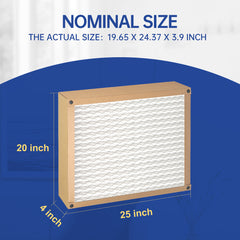 FLEXFILTER MERV 13 Air Filter 20x25x4 – 2 Pack | High-Efficiency Home HVAC Filter
