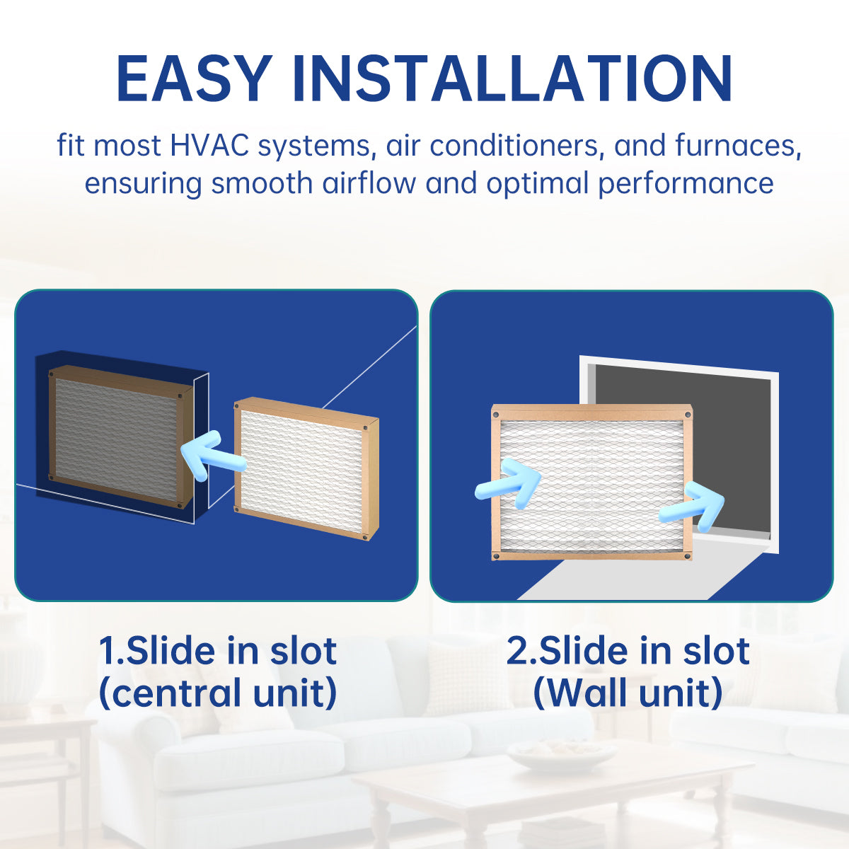 FLEXFILTER MERV 13 Air Filter 20x25x5 – 2 Pack | Cleaner, Healthier Air for Your Home